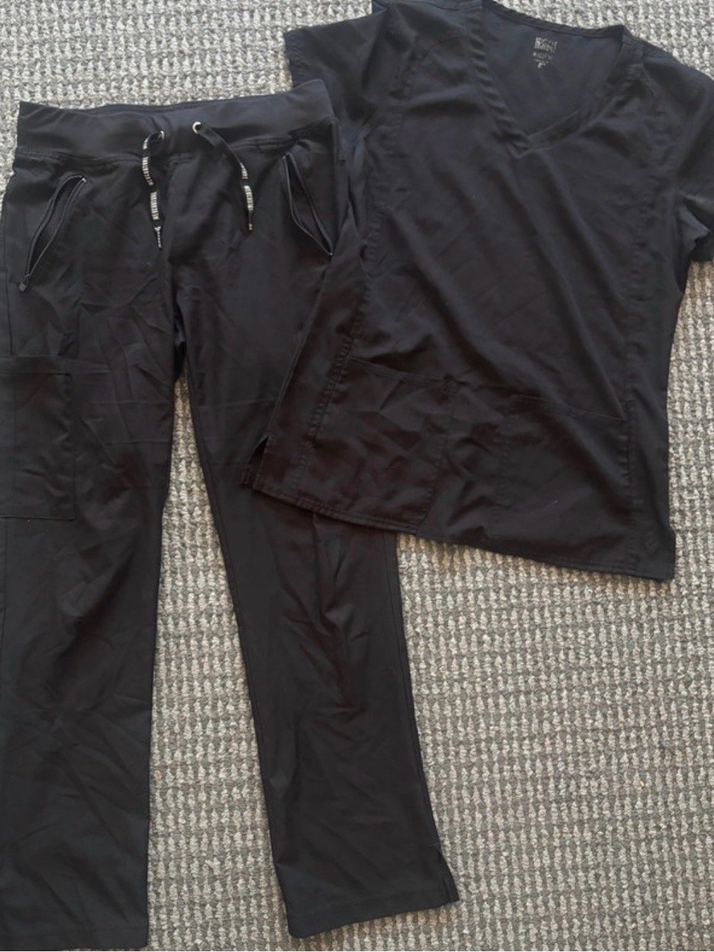 Black Med Couture Insight Scrub Set